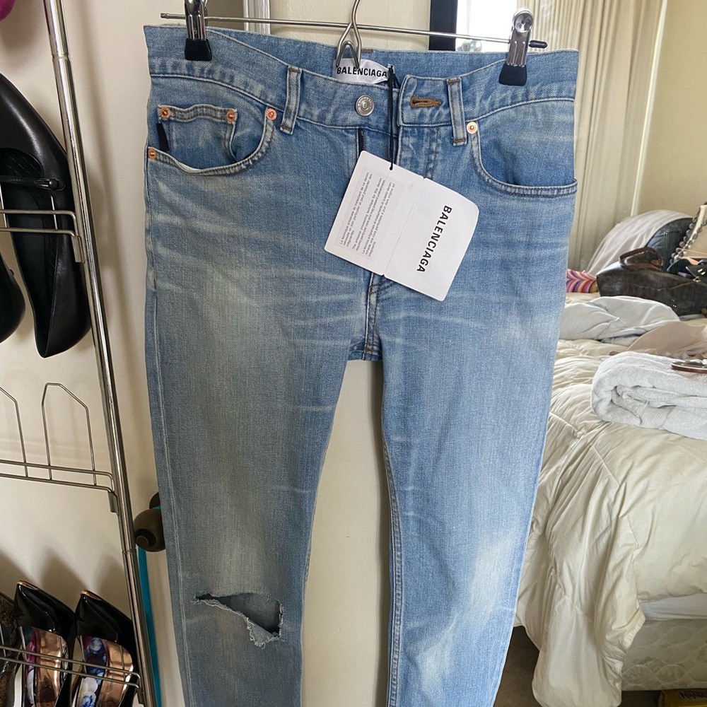 Balenciaga light denim skinny jeans